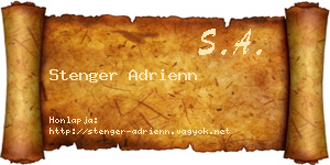 Stenger Adrienn névjegykártya
